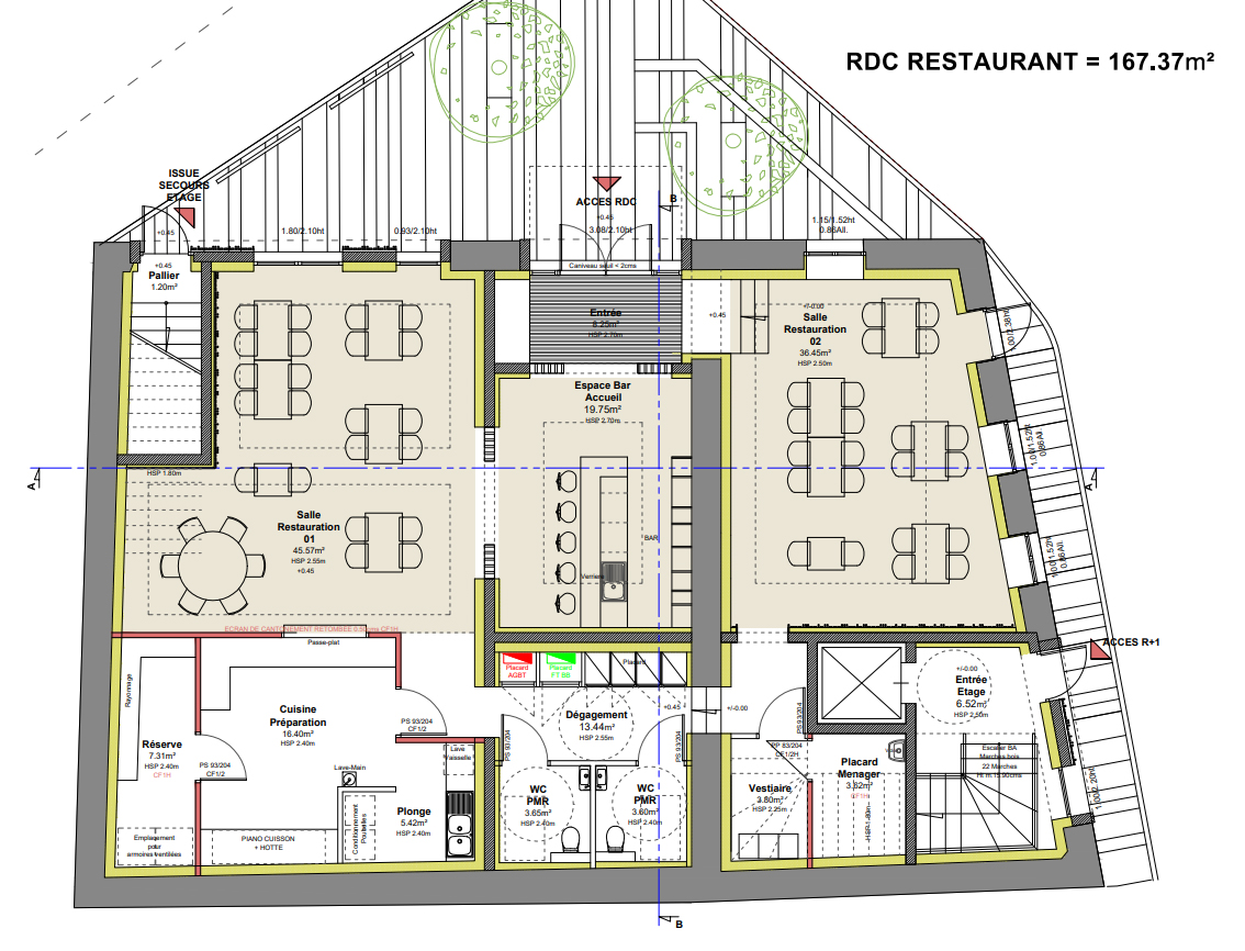 Saint-Nizier de Fornas : Plan du restaurant