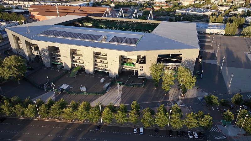 Vue en drone du stade Geoffroy-Guichard