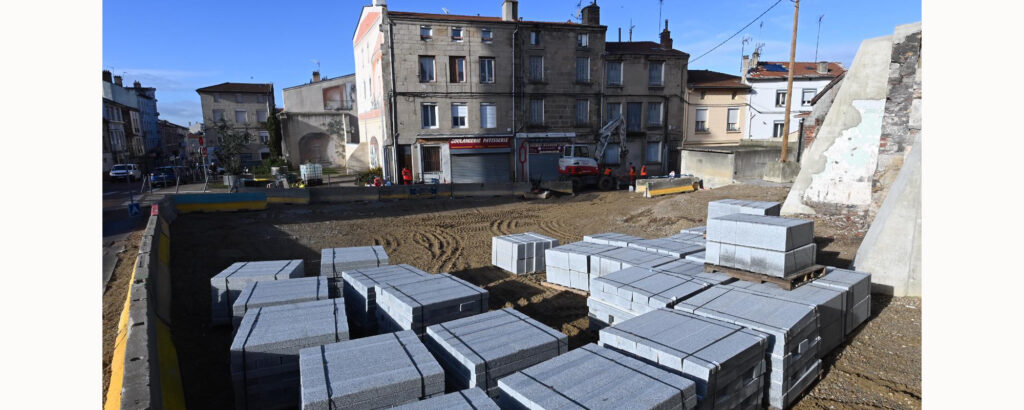 Travaux place de la Liberté - La Ricamarie