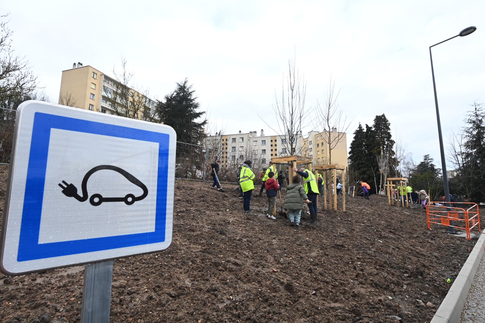 Plantation rond-point Vélocio Saint-Étienne