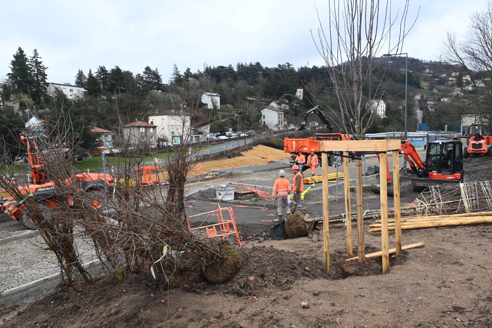 Travaux Vélocio - découverture du Furet à Saint-Étienne