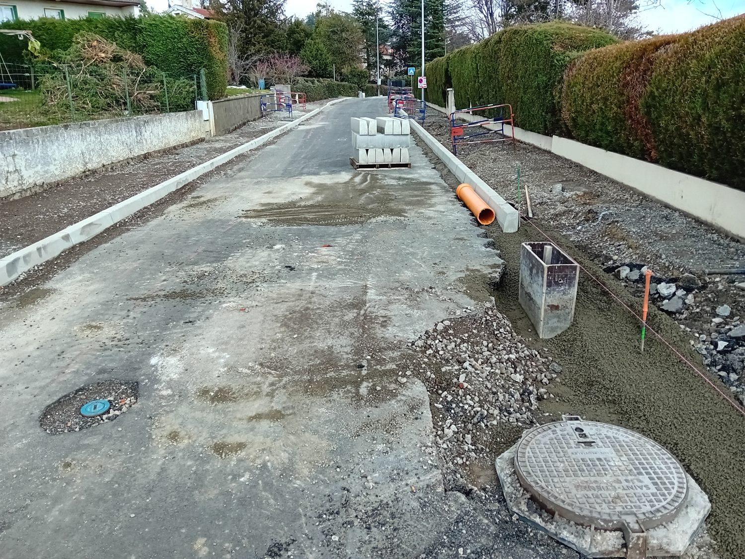 Travaux rue des Creuses - La Talaudière / Sorbiers