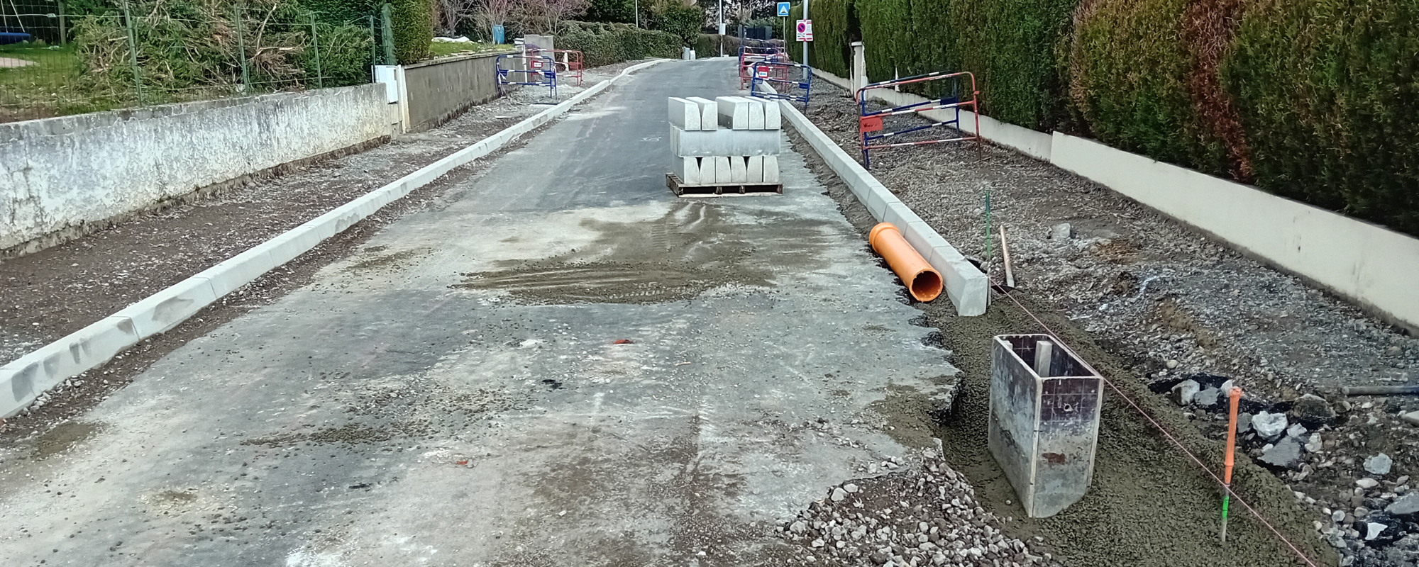 Travaux rue des Creuses - La Talaudière / Sorbiers