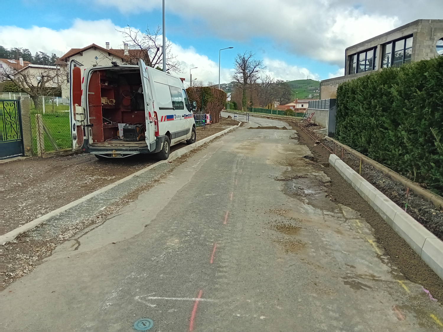 Travaux rue des Creuses - La Talaudière / Sorbiers