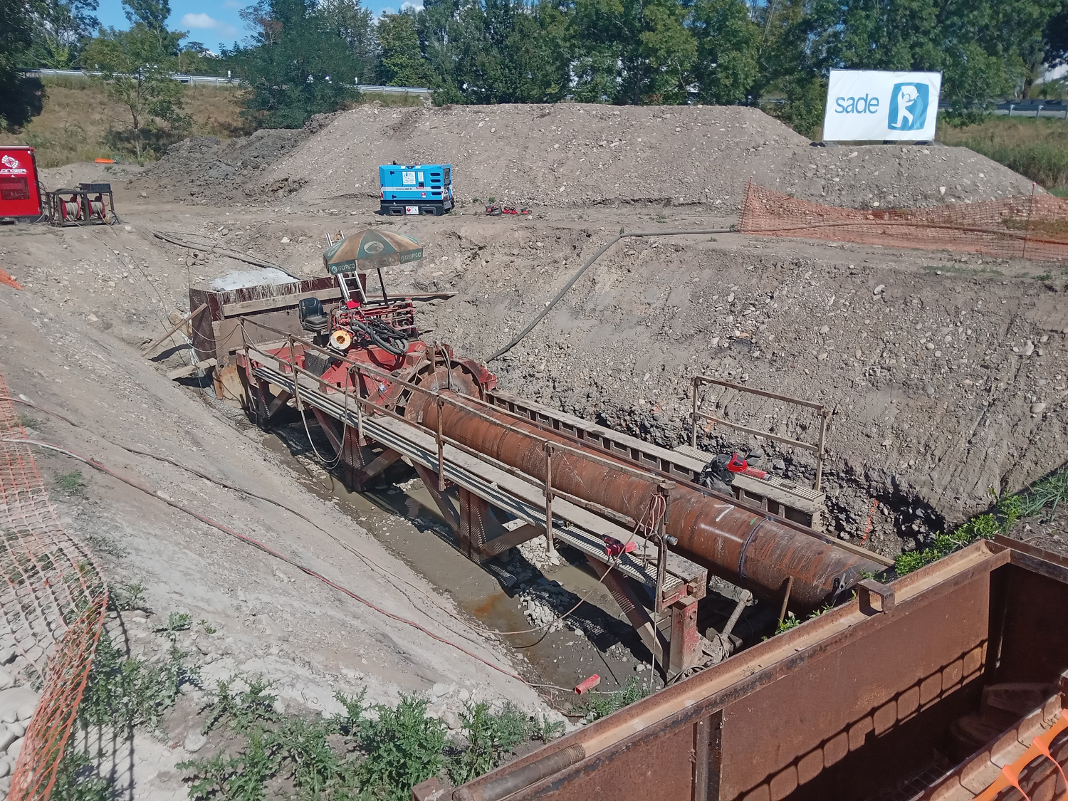 Travaux de raccordement à la station d'épuration de Furania