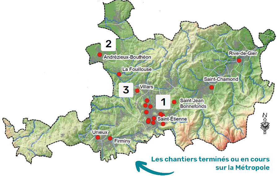 Carte des chantiers de rénovations de copropriétés