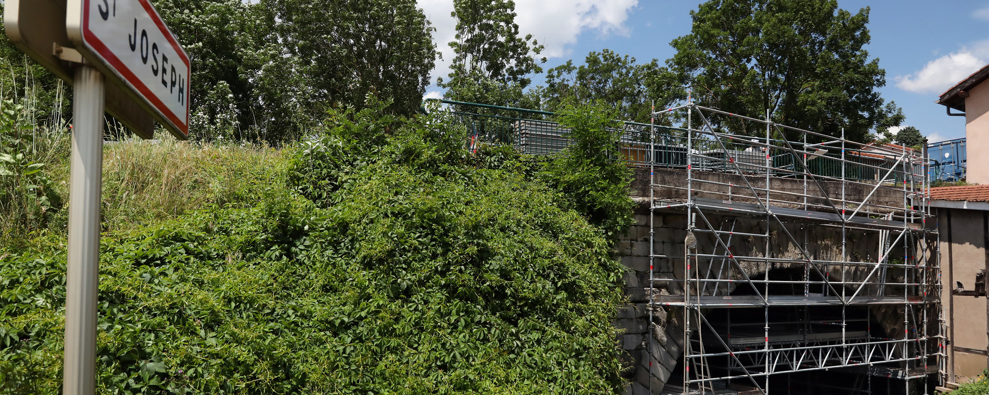 Rénovation d'un pont à Saint-Joseph