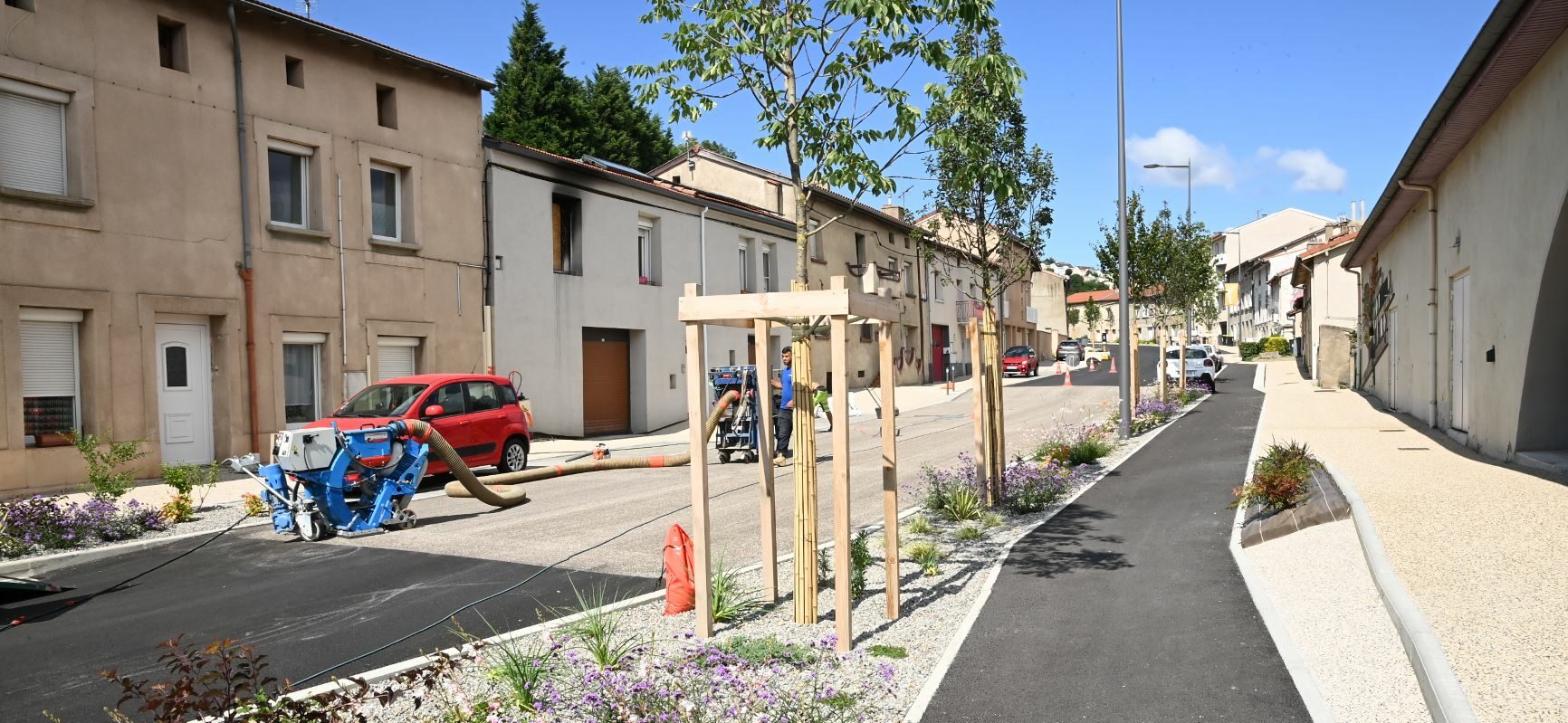 Fin des travaux rue Victor-Hugo à Saint-Jean-Bonnefonds