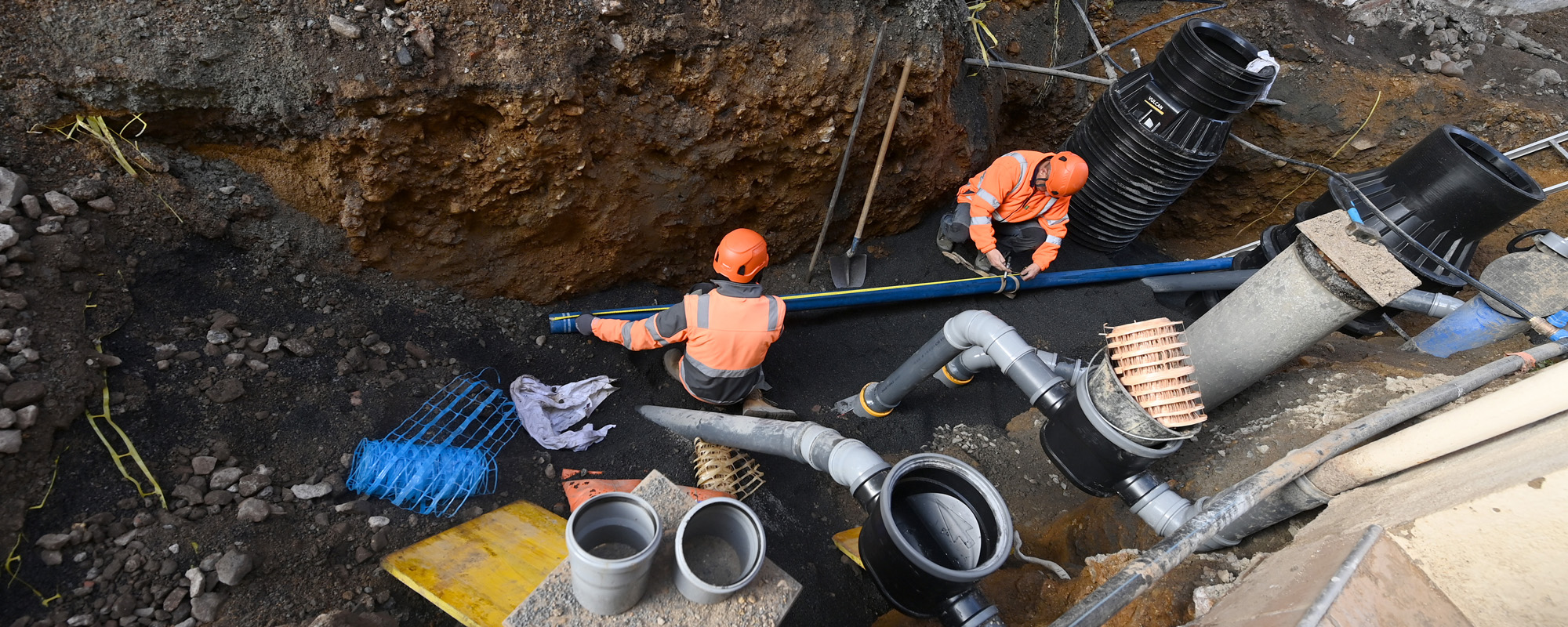 Travaux bourg de La Fouillouse