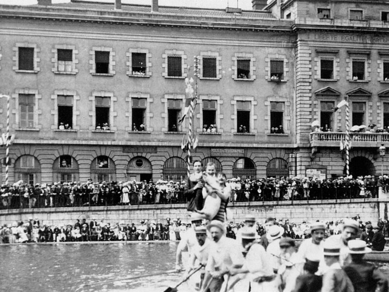 Joutes nautiques à la fin du XIXe siècle