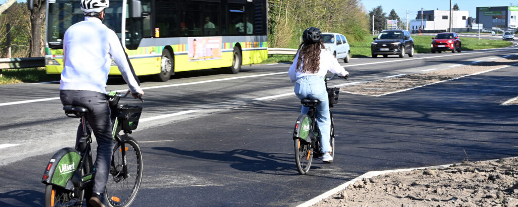 Piste cyclable à La Fouillouse