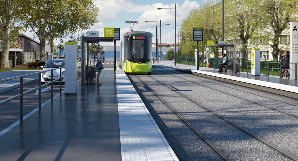 Station Outre-Furan tramway T3