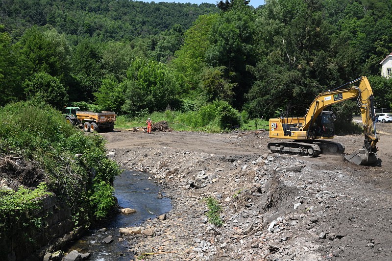 Travaux des berges de l'Ondaine - Le Chambon-Feugerolles