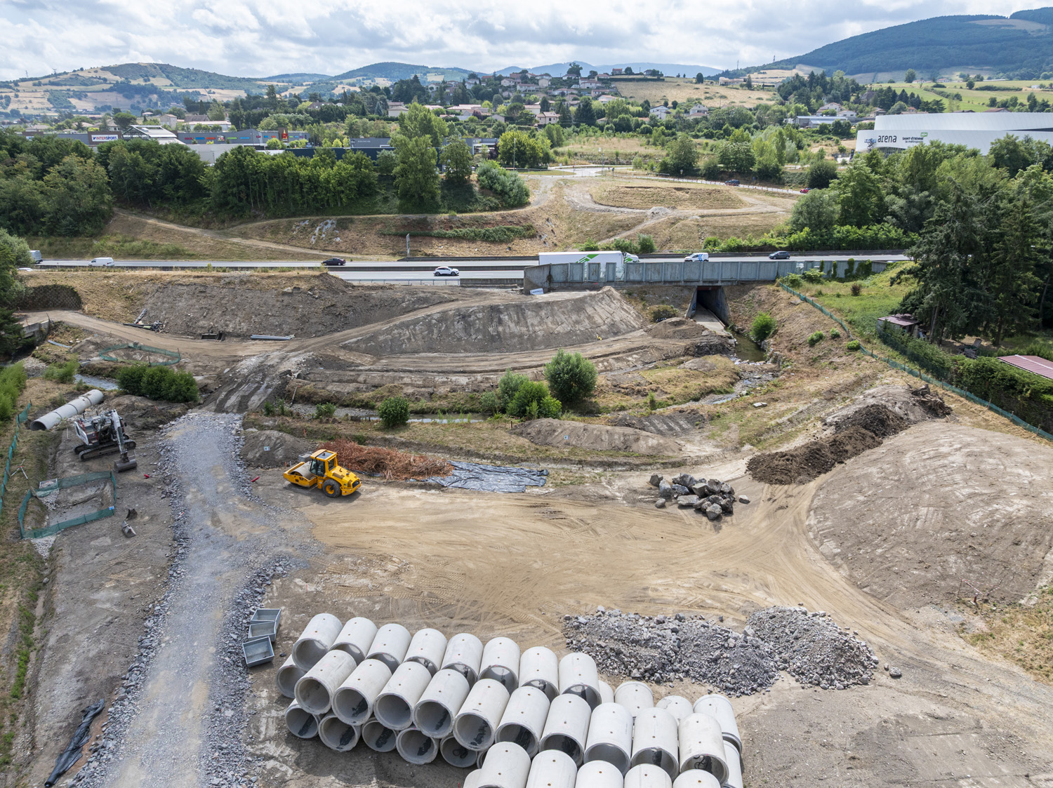 Chantier de l'échangeur de la Varizelle © N. Richard