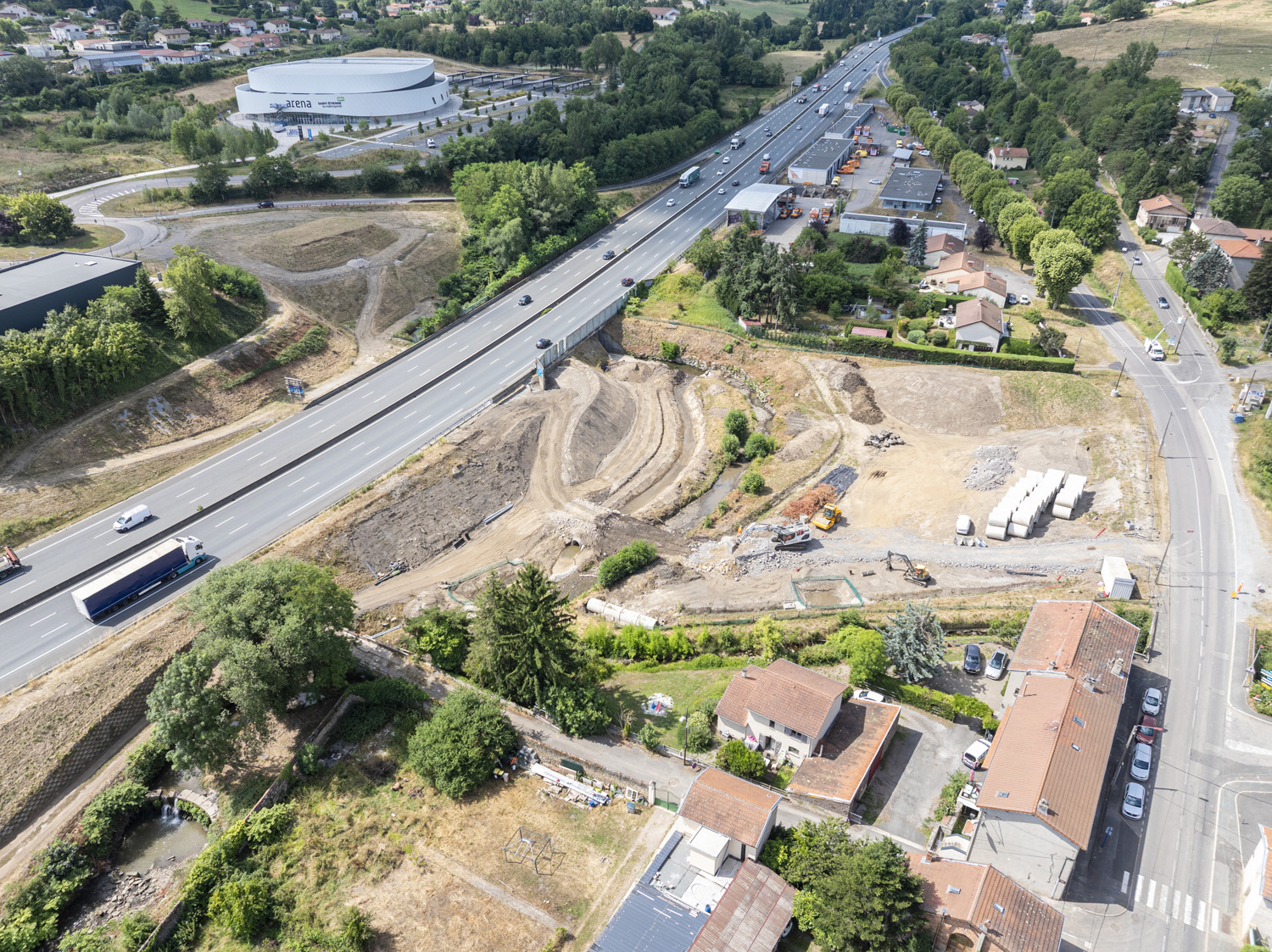 Chantier de l'échangeur de la Varizelle © N. Richard