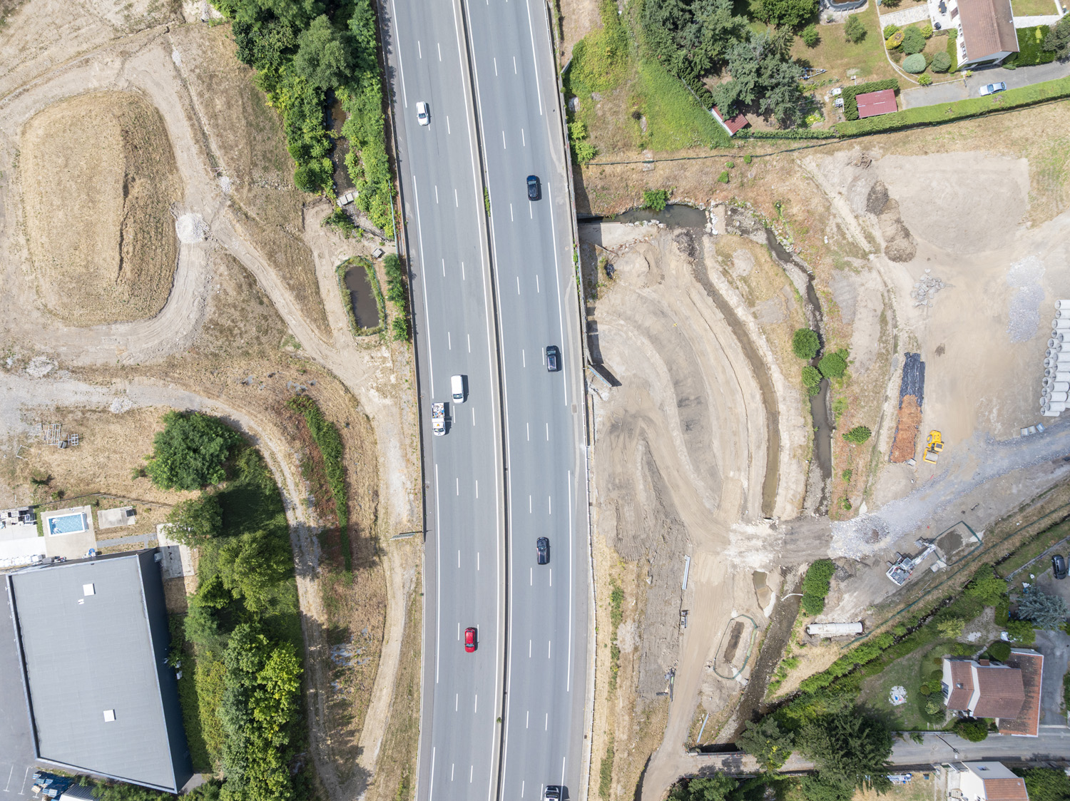 Chantier de l'échangeur de la Varizelle © N. Richard