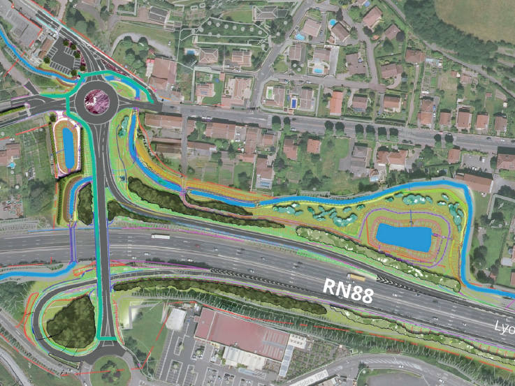 Plan des travaux de l'échangeur de la Varizelle