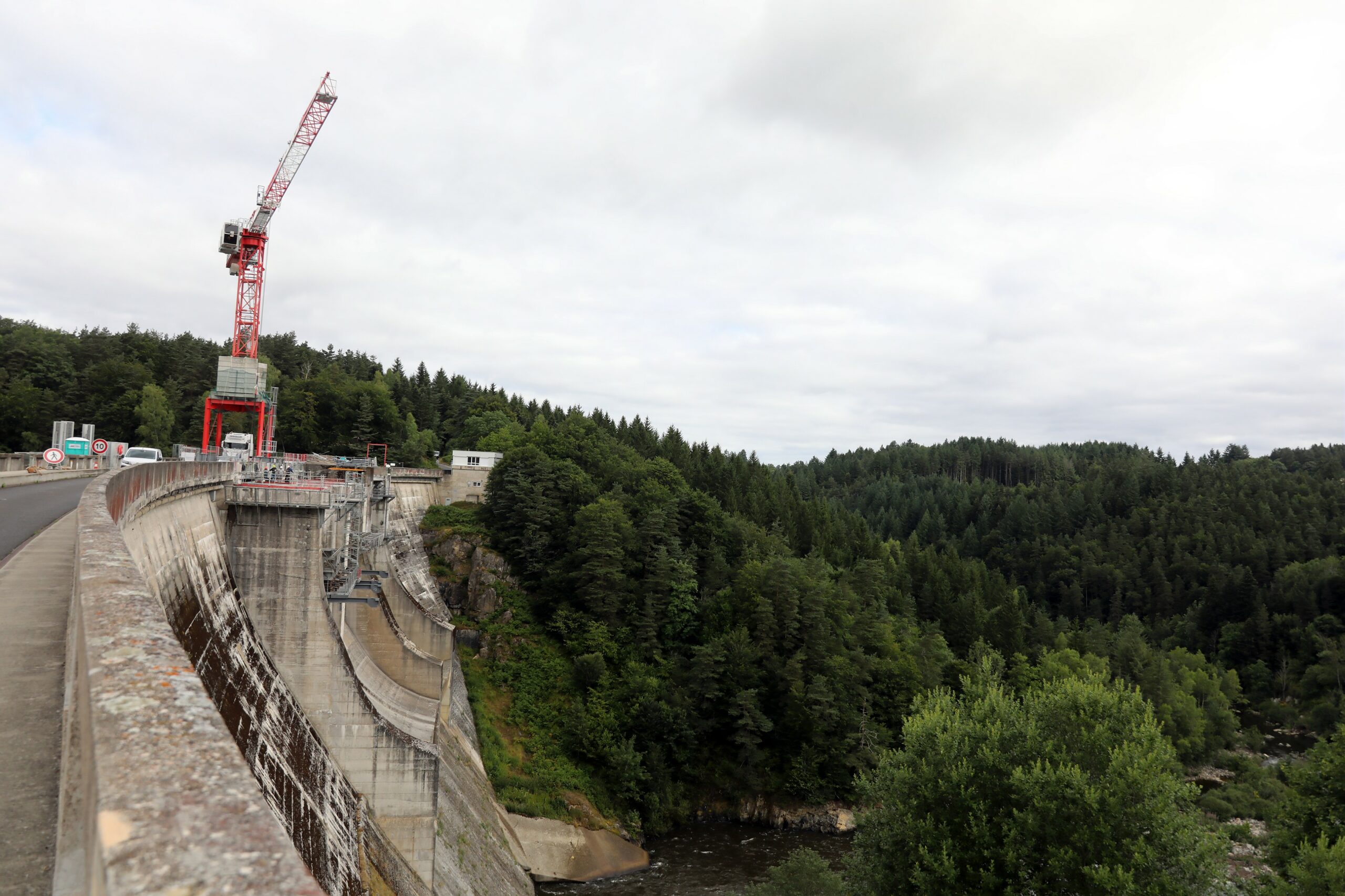 Travaux sur le barrage