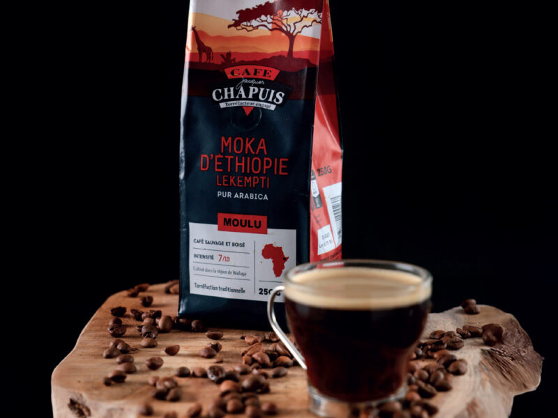 tasse de café et sac de café Chapuis Moka d'Ethiopie