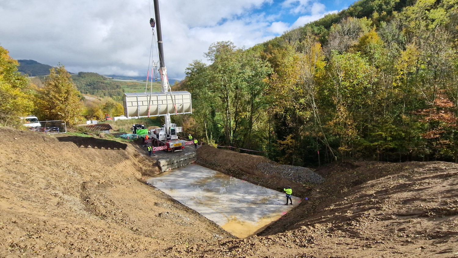 Travaux station d'épuration