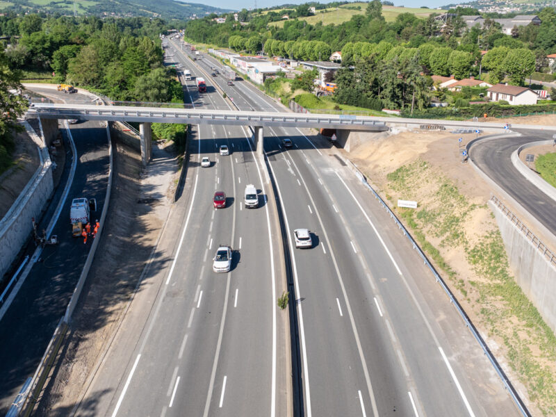 Chantier de l'échangeur de la Varizelle © Nicolas Richard / DREAL Auvergne - Rhône-Alpes