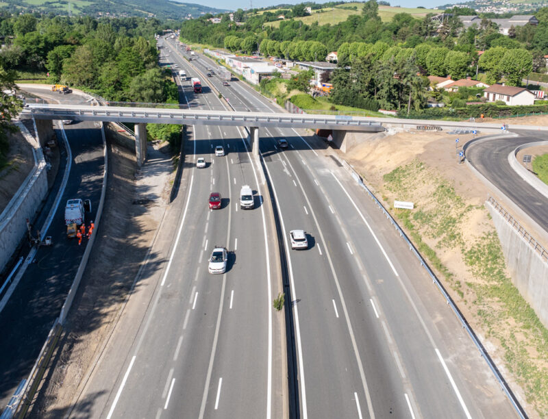 Chantier de l'échangeur de la Varizelle © Nicolas Richard / DREAL Auvergne - Rhône-Alpes