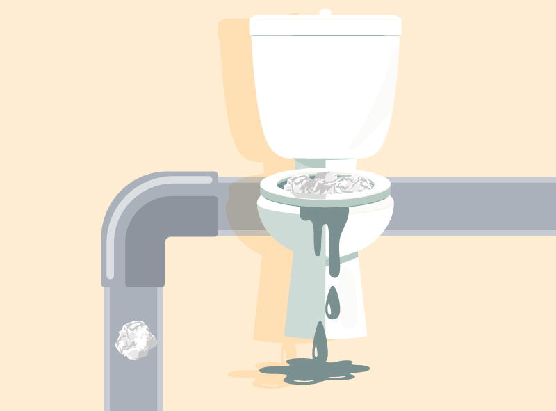 Canalisations bouchées par les lingettes