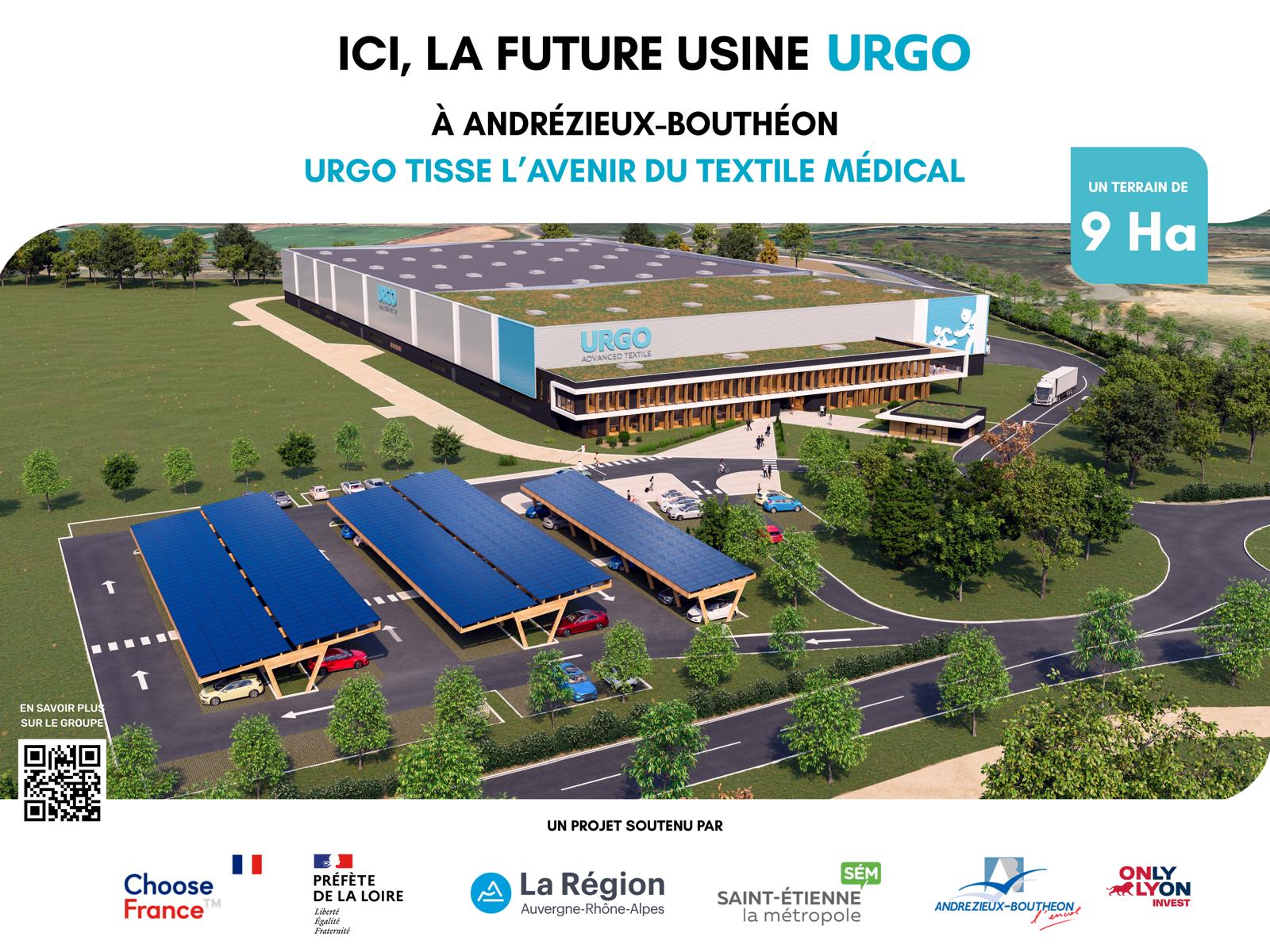 La future usine Urgo à Andrézieux-Bouthéon - l'avenir du textile médical