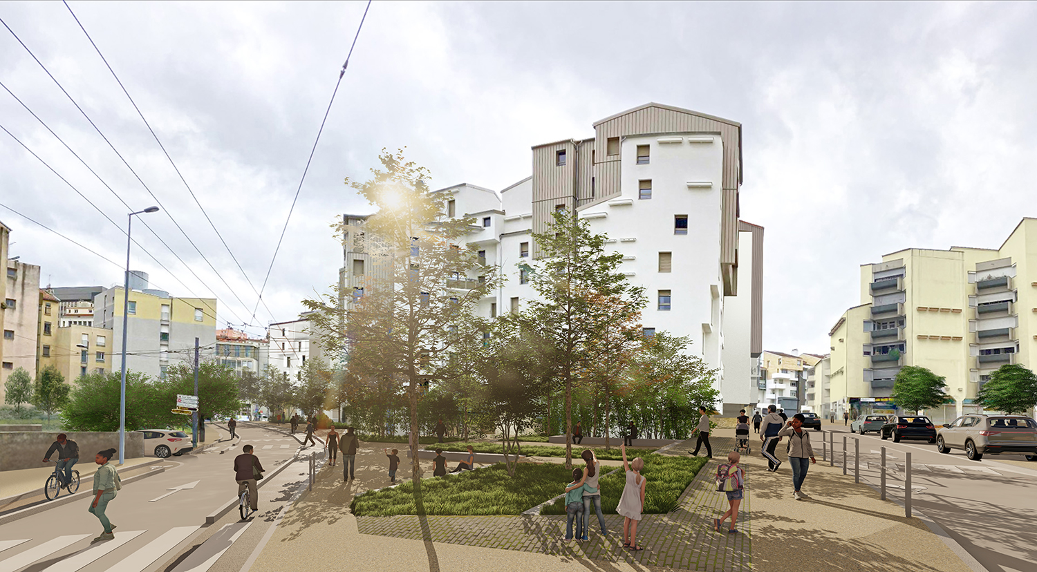 Perspective de la rue Tarentaize après travaux