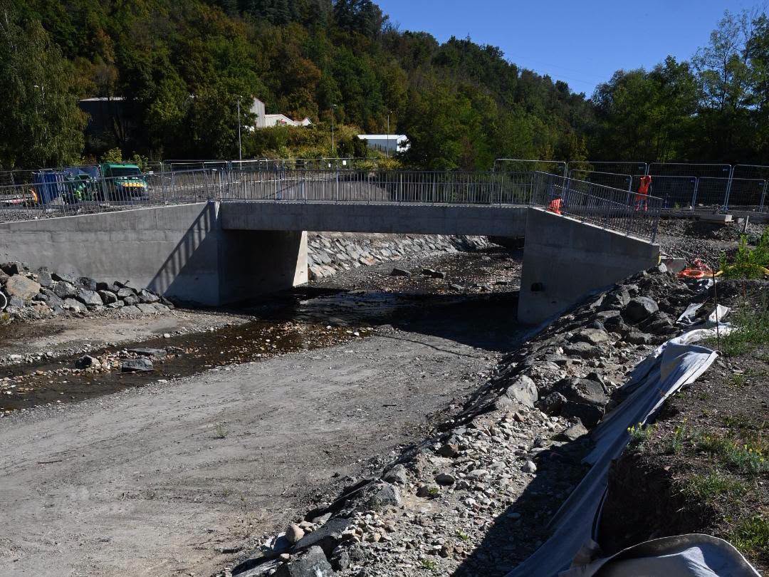 Construction du nouveau pont à la Bargette