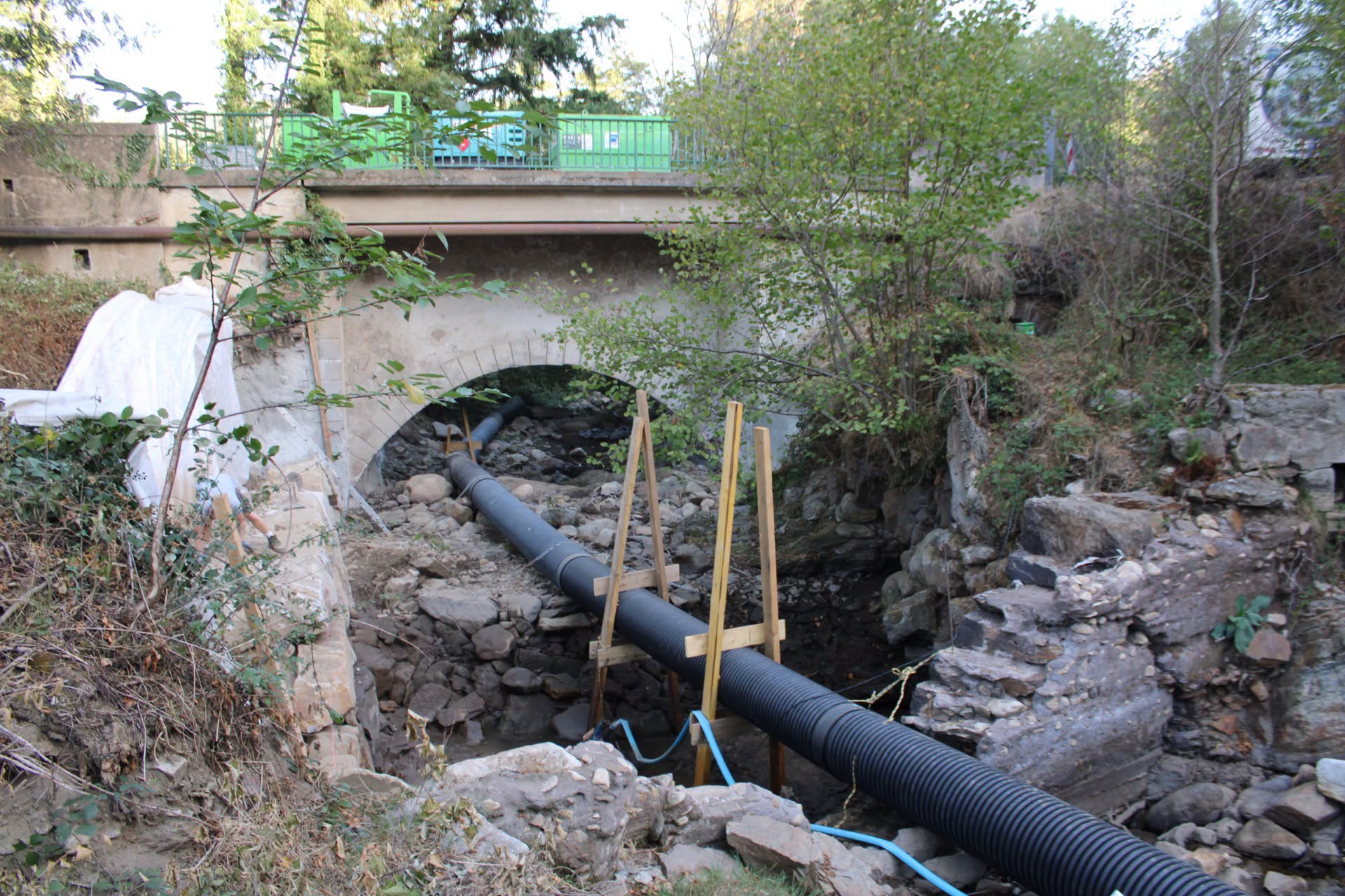 Pont en travaux